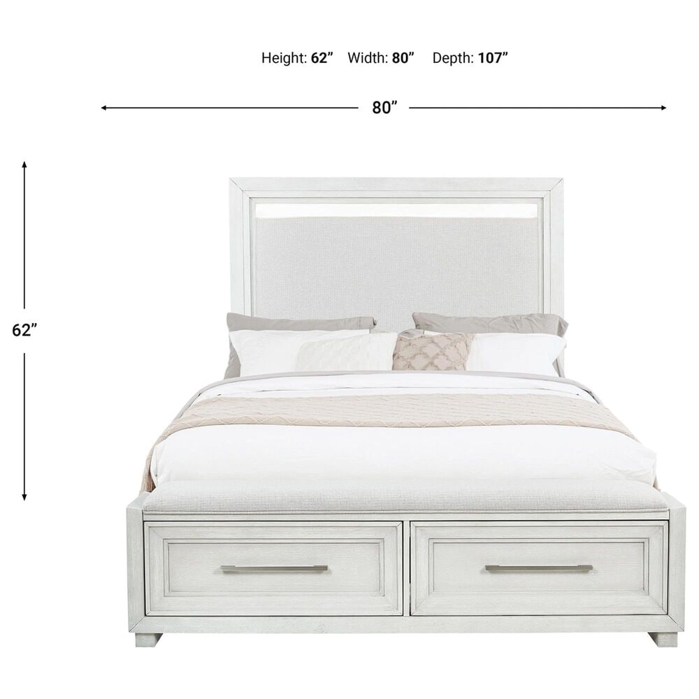 Sasha Lee 3-Piece King Storage Bedroom Set in Brushed White, , large