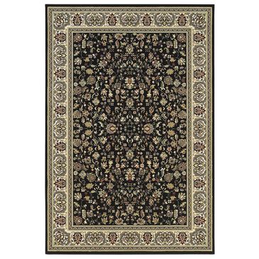Oriental Weavers Kashan 108B 1"10" x 3" Black Area Rug, , large