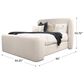 Simeon Collection Shiloh King Upholstered Bed in White Mocha, , large