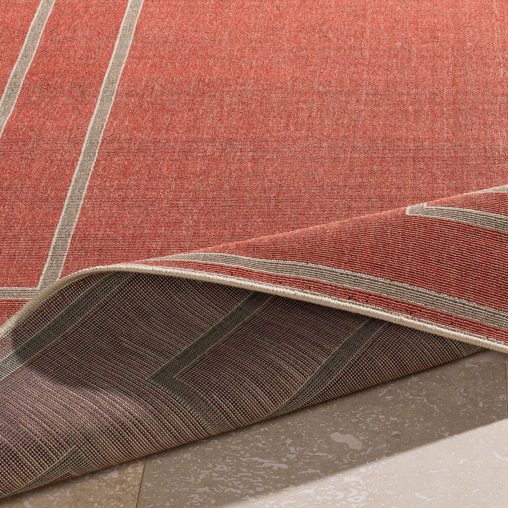 Surya Alfresco 2&#39;5&quot; x 11&#39;10&quot; Rust, Brown and Beige Indoor/Outdoor Runner, , large