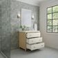 James Martin Vanities Celeste 36" Single Vanity in Sun-washed Oak with Embossed Shagreen and 3 cm White Zeus Quartz Top, , large