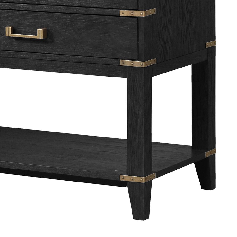 Lexora Home Norwalk 84&quot; Double Bathroom Vanity in Black Oak with White Cultured Marble Top  and Rectangle Sink, , large