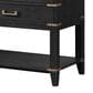 Lexora Home Norwalk 84" Double Bathroom Vanity in Black Oak with White Cultured Marble Top  and Rectangle Sink, , large
