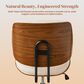 HOMLUX Ergonomic Swivel Office Chair with Button-Tufted Cushion in White, , large