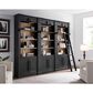 Wycliff Bay Willow Lane 94" Bookcase in Ebony Black and Natural Oak, , large