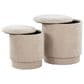 Lumisource Marla 2-Piece Upholstered Ottoman Set in Beige, , large