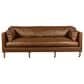 Rowe Furniture Madeline 90" Stationary Leather Sofa in Tucson Cocoa, , large