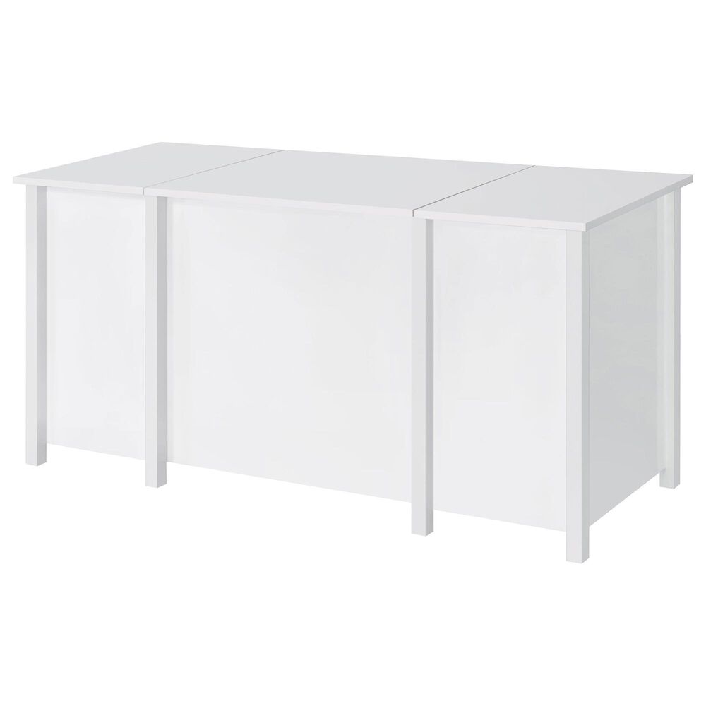 Coaster Dylan Lift Top Office Desk in White High Gloss, , large