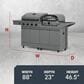 Tytus 4-Burner Gas grill w/ Pizza Oven in Gunmetal Gray, , large