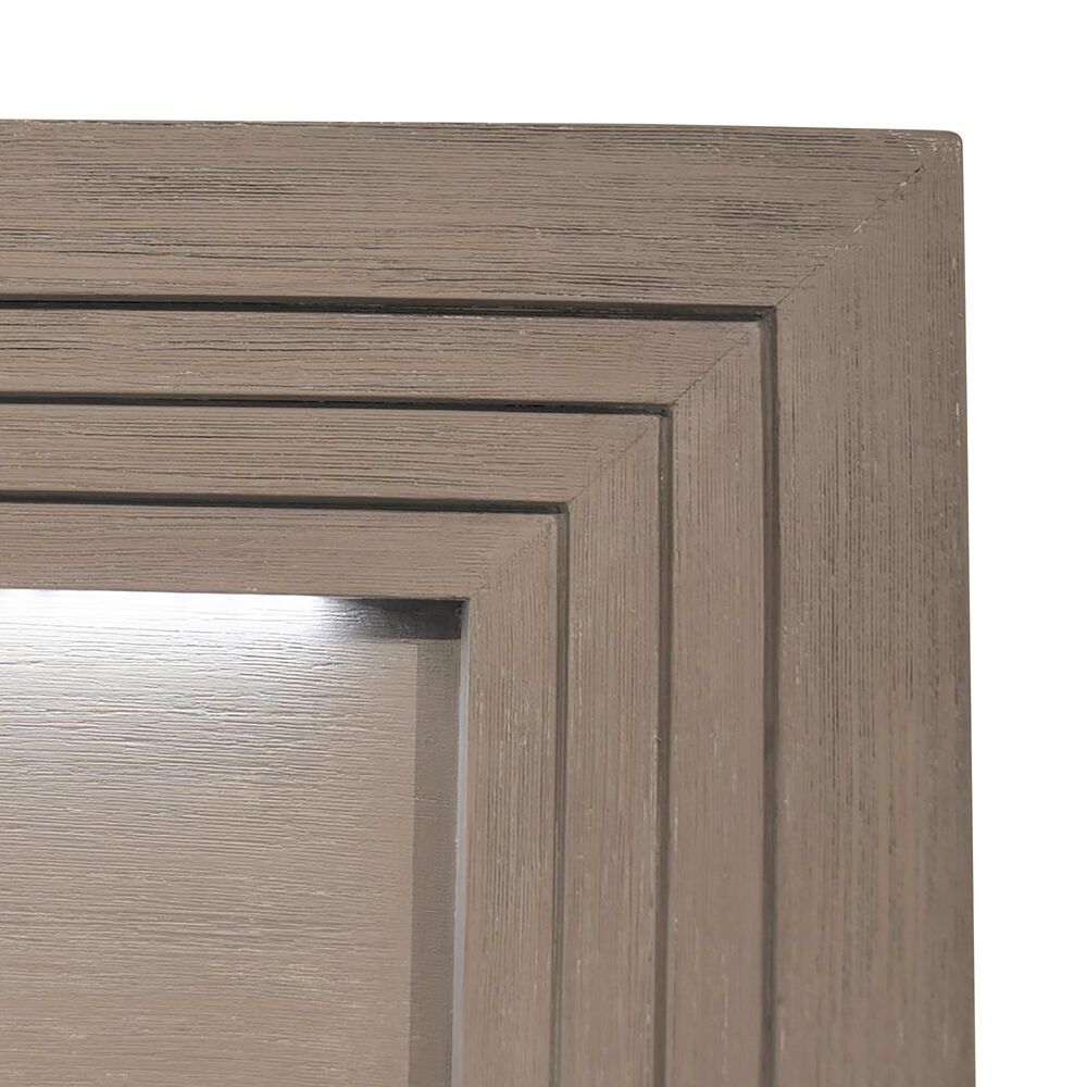 Riverside Furniture Cascade Queen Illuminated Upholstered Storage Bed in Dovetail, , large