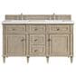 James Martin Vanities Lorelai 60" Double Vanity in Whitewashed Oak with 3 cm White Zeus Quartz Top, , large