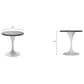 Leisuremod LeisureMod Verve Collection 27 Round Dining Table, White Base with Light Natural Wood MDF Top, , large
