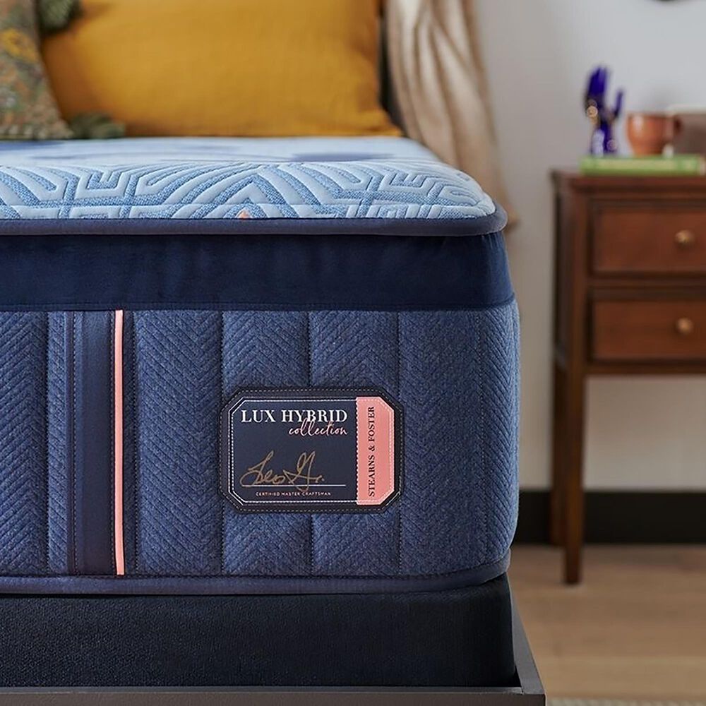 Stearns &amp; Foster Lux Estate Elite Soft Hybrid Queen Mattress with Low Profile Box Spring, , large