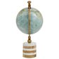 Maple and Jade 8" x 16" Globe in Turquoise, Green, Brass and Natural, , large
