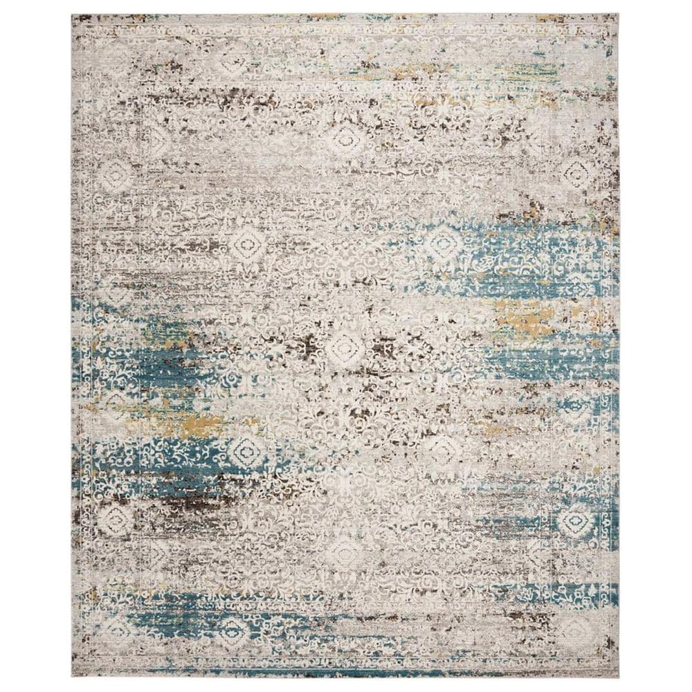 Safavieh Aria 9" x 12" Blue and Creme Area Rug, , large