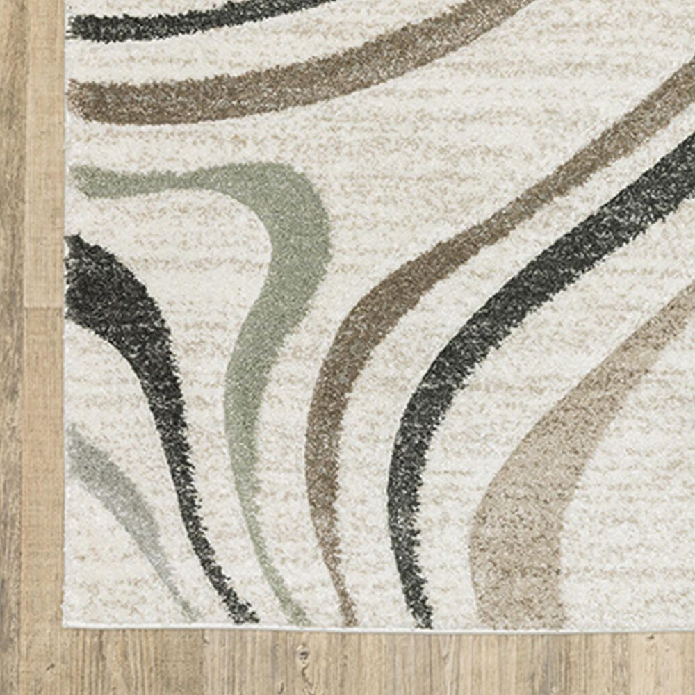 Oriental Weavers Cambria Swirls 1&#39;10&quot; x 7&#39;6&quot; Beige Runner, , large