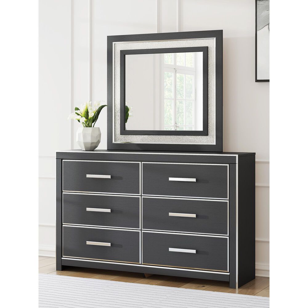 Ashley Zuraleus 6-Drawer Dresser Only in Matte Black and Chrome, , large