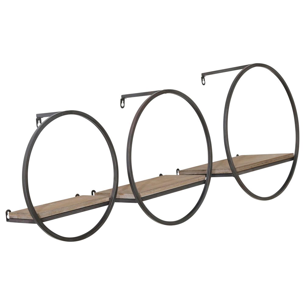 Sagebrook Home 3-Piece Wall Shelf Set in Brown, , large