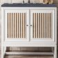 James Martin Vanities Athens 36" Single Bathroom Vanity in Glossy White with 3 cm Charcoal Soapstone Quartz Top and Rectangular Sink, , large
