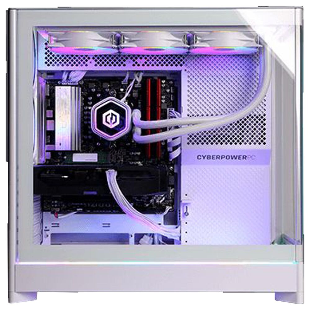 CyberPowerPC Gaming Desktop | Intel Core Ultra 7 270K Plus - 16GB RAM - GeForce RTX 5060 Ti 8GB - 1TB SSD in White, , large