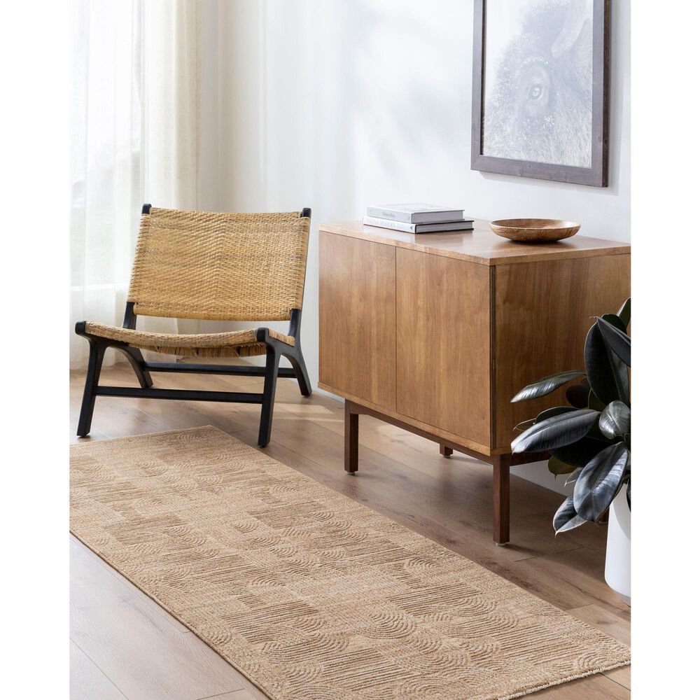 Surya Masterpiece MPC-2310 Beige, Tan and Medium Brown 2&#39;7&quot; x 7&#39;3&quot; Runner, , large