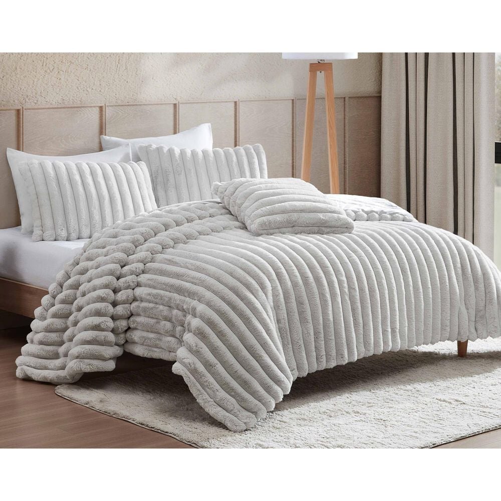 Hallmart Collectibles Ethan 4-Piece Full/Queen Comforter Set in Gray, , large