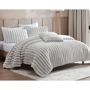 Hallmart Collectibles Ethan 4-Piece Full/Queen Comforter Set in Gray, , large