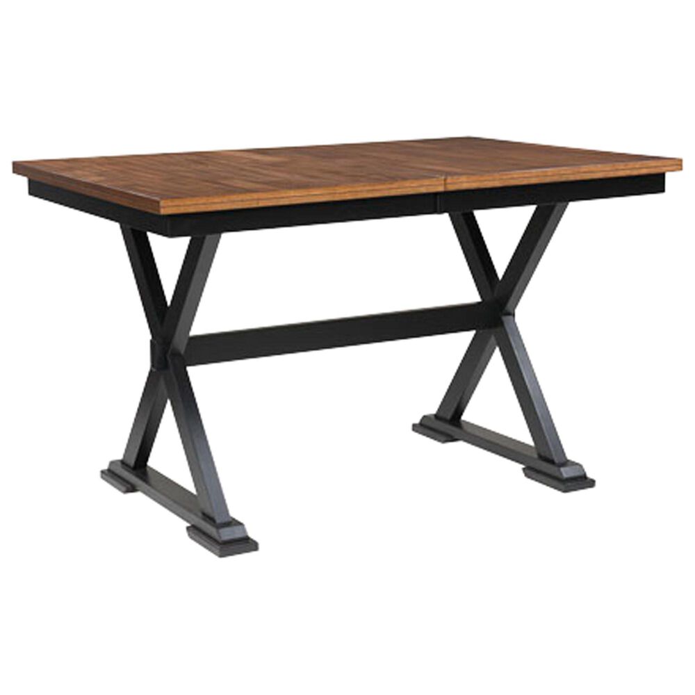 Ashley Wildenauer Counter Height Table with 18" Butterfly Leaf in Brown and Black - Table Only, , large