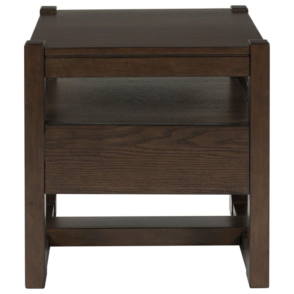 Ashley Breckington Square End Table in Dark Brown, , large