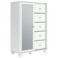 Ashley Kozlani 5-Piece Twin Panel Bedroom Set in Matte White, , large