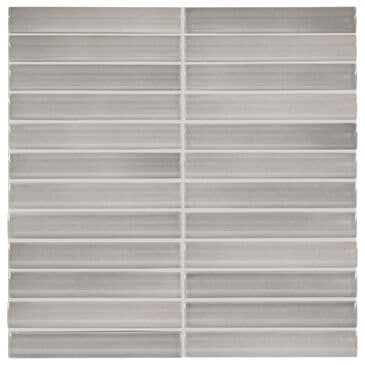 Dal-Tile Artefino Vintage Smokey Gray 1" x 6" Pencil Fluted on 11" x 12" Porcelain Mosaic Sheet, , large