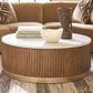 Lexington Furniture La Costa Avenida Cocktail Table in Anticato, Sierra Tan and Satin Gold, , large