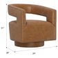 Golden Wave Furniture Swivel Chair in Saddle, , large