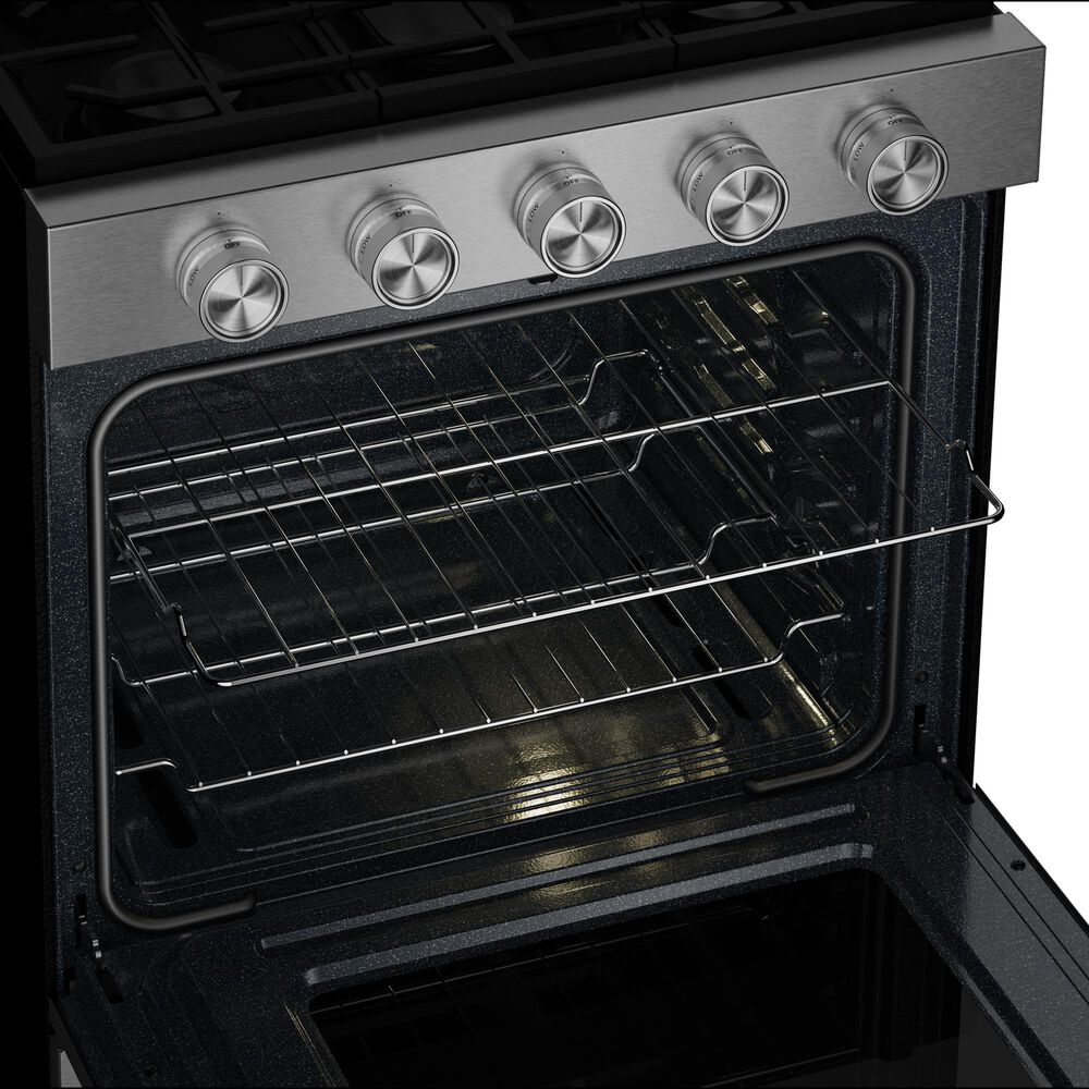 KitchenAid 2-Piece Kitchen Package with 30" Smart Freestanding Gas Range and 30" Over-the-Range Microwave Oven in PrintShield Stainless Steel, , large