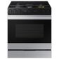 Samsung Bespoke Bespoke 6.0 Cu. Ft. Smart Slide-In Gas Range with Non-stick Griddle and 18K BTU Brass Burner in Stainless Steel, , large