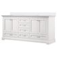 Lexora Home Dukes 72" Double Bathroom Vanity in White with 2 cm White Cultured Marble Top and Rectangular Sinks, , large