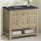 James Martin Vanities Breckenridge 36" Single Vanity in Whitewashed Oak with 3 cm Charcoal Soapstone Quartz Top, , large