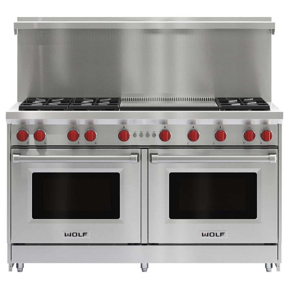 Wolf 60&quot; Professional Gas Range w/Double Griddle, , large