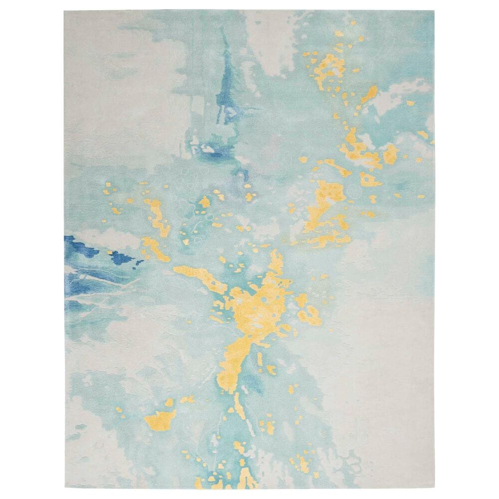 Nourison Prismatic 2" x 3" Seafoam Gold Area Rug, , large