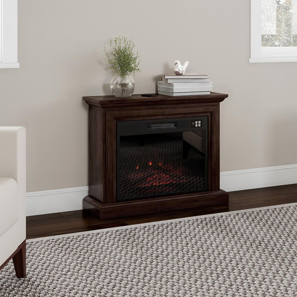 Timberlake Northwest Electric Mobile Mantel Fireplace in Brown, , large