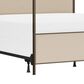 Richlands Furniture McArthur King Metal and Upholstered Canopy Bed in  Brown and Bronze, , large