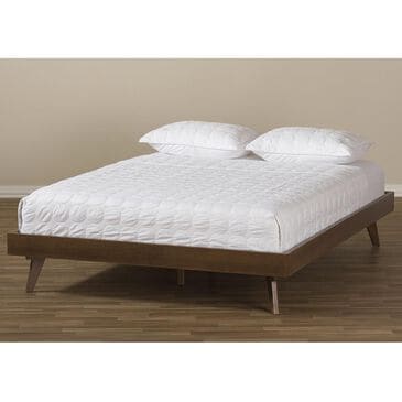 Baxton Studio Jacob King Bed in "Walnut" Brown, , large