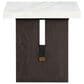 Ashley Burkhaus End Table in White and Dark Brown, , large