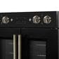 Forno Asti 30" Double Electric Wall Oven with Upper French Door in Black, , large