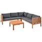 Hearth and Haven 4-Piece Outdoor Sectional Set in Gray, , large