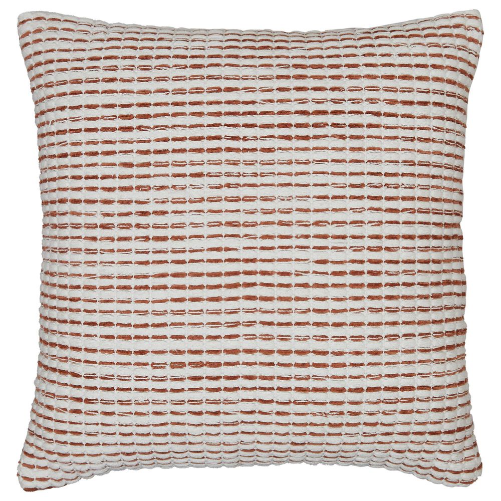 Ashley Nashlin 19" Square Throw Pillow in White and Rust, , large