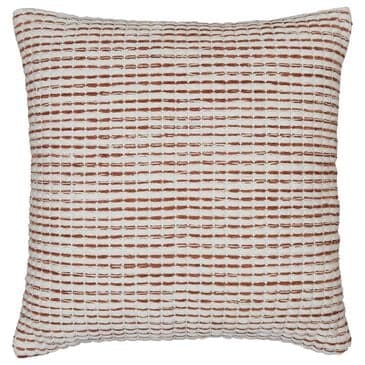 Ashley Nashlin 19" Square Throw Pillow in White and Rust, , large