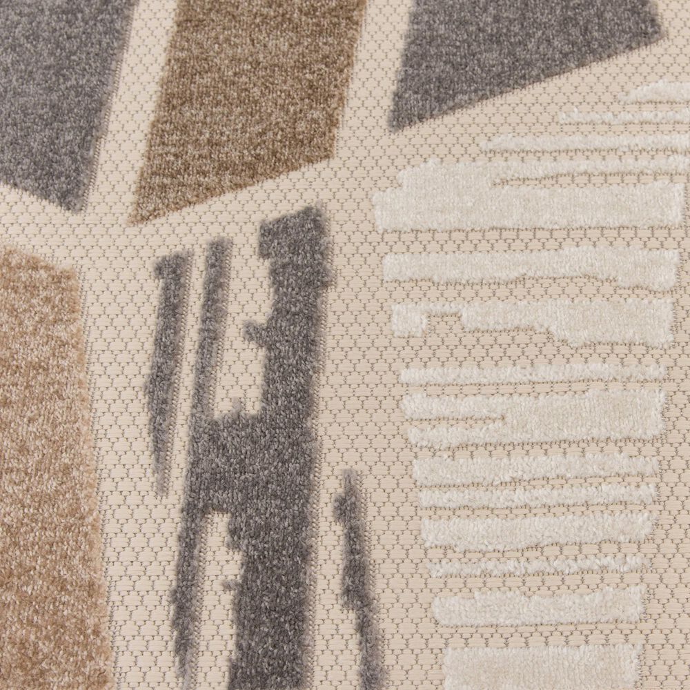 Central Oriental Fontana Hadia 2&#39;2&quot; x 7&#39;6&quot; Cream and Brown Runner, , large