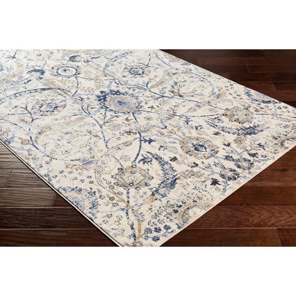 Surya Indigo 8&#39;7&quot; x 12&#39;4&quot; Denim, Navy, Mustard, Gray, Charcoal, Black, Beige and Off-White Area Rug, , large