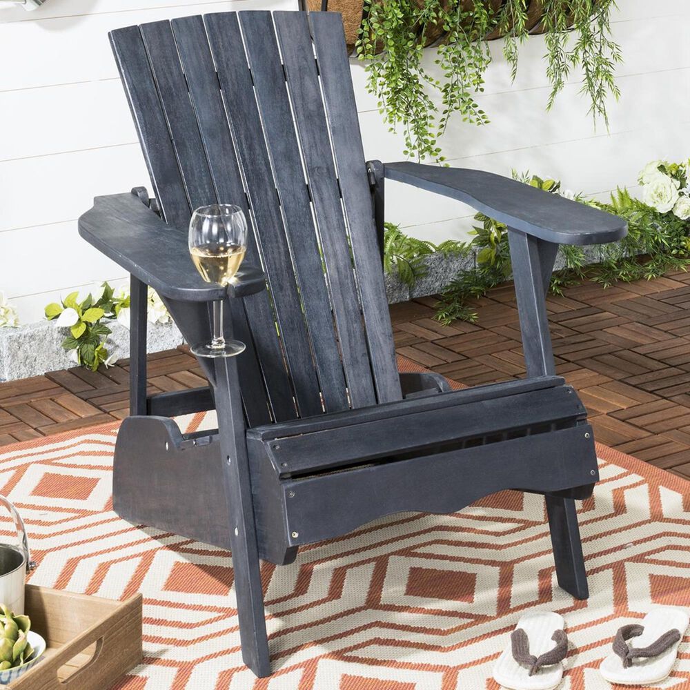 Safavieh Vista Adirondack Chair in Dark Slate Grey, , large